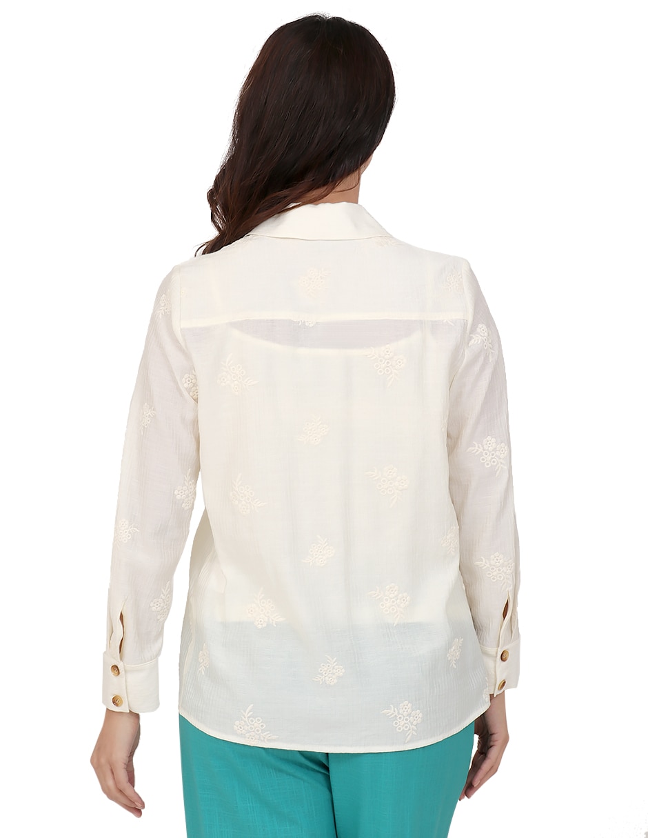 Blusa duplan manga larga para mujer