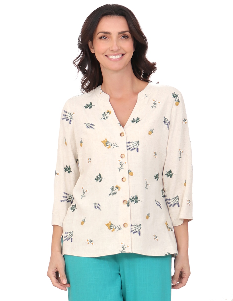 Blusa manga 3/4 para mujer