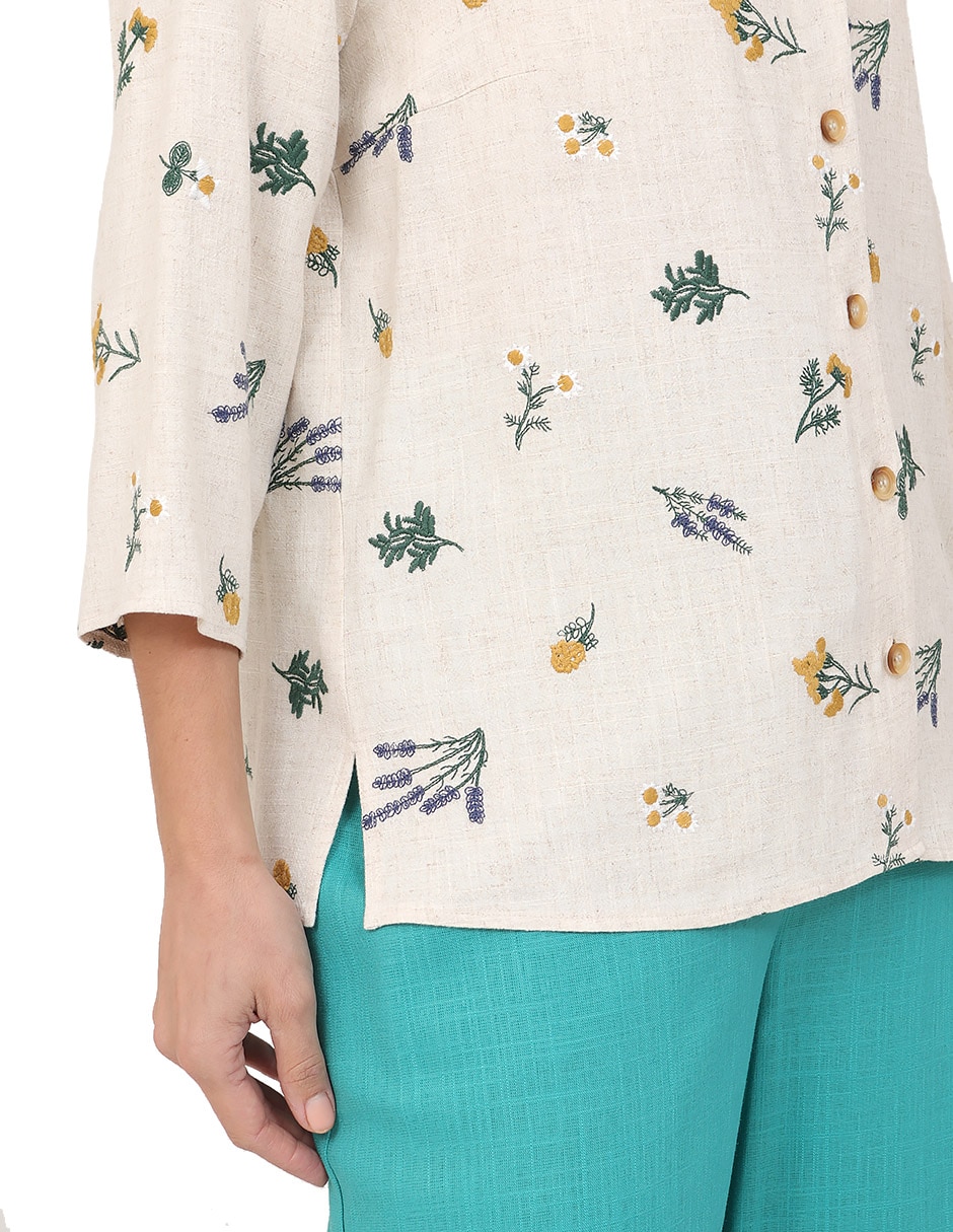 Blusa duplan manga 3/4 para mujer