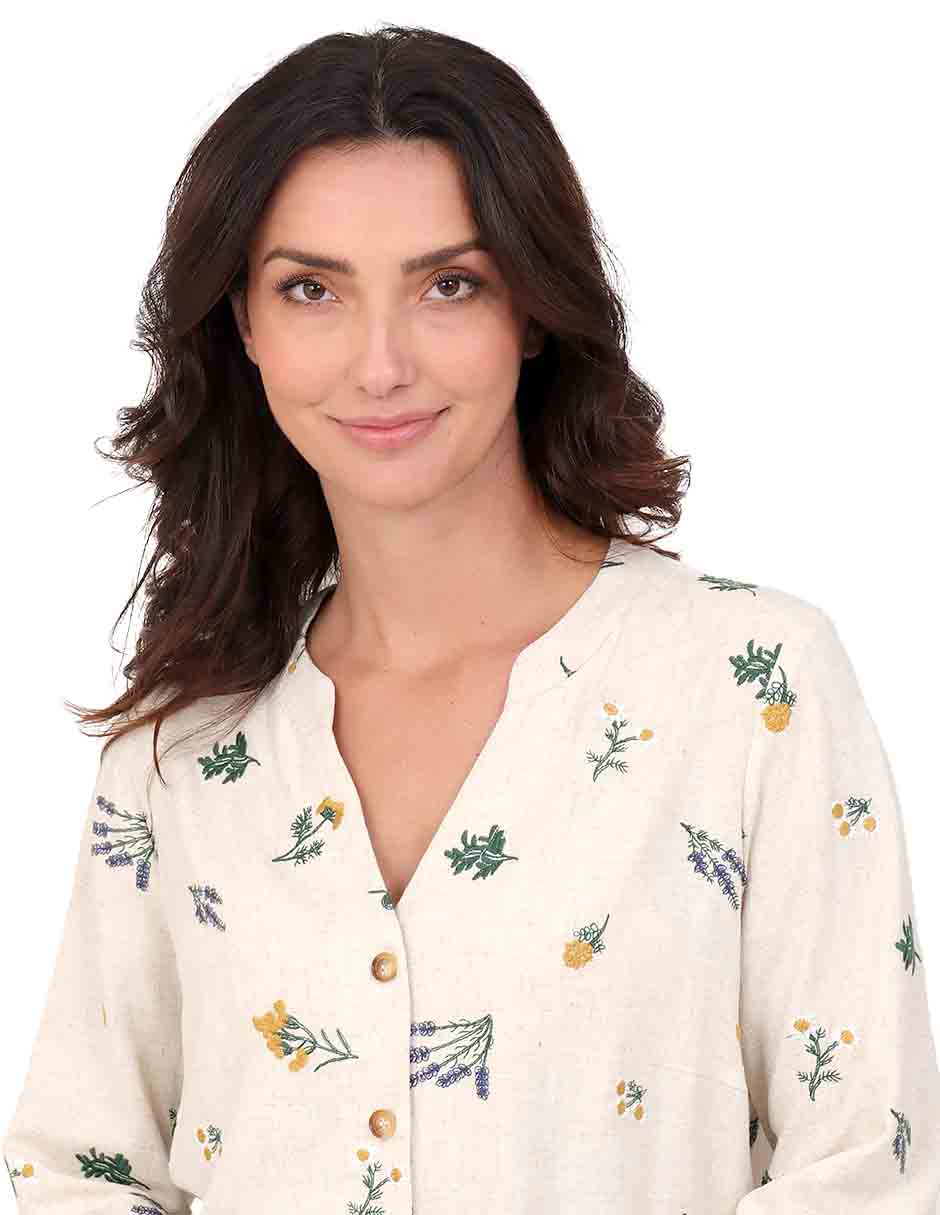Blusa duplan manga 3/4 para mujer