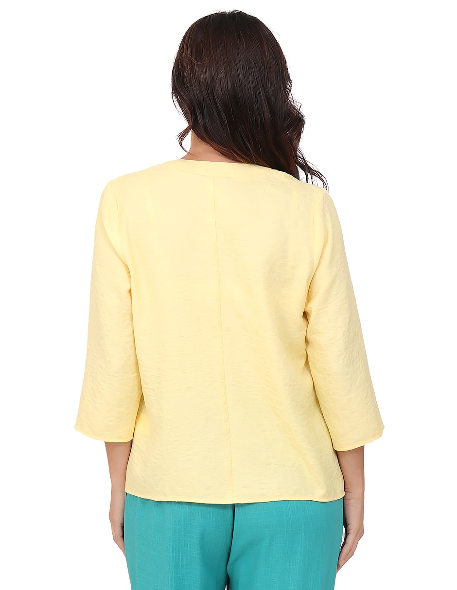 Blusa duplan manga 3/4 para mujer