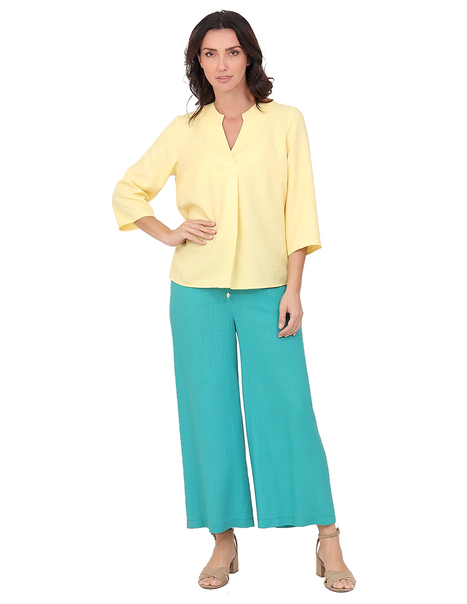 Blusa duplan manga 3/4 para mujer