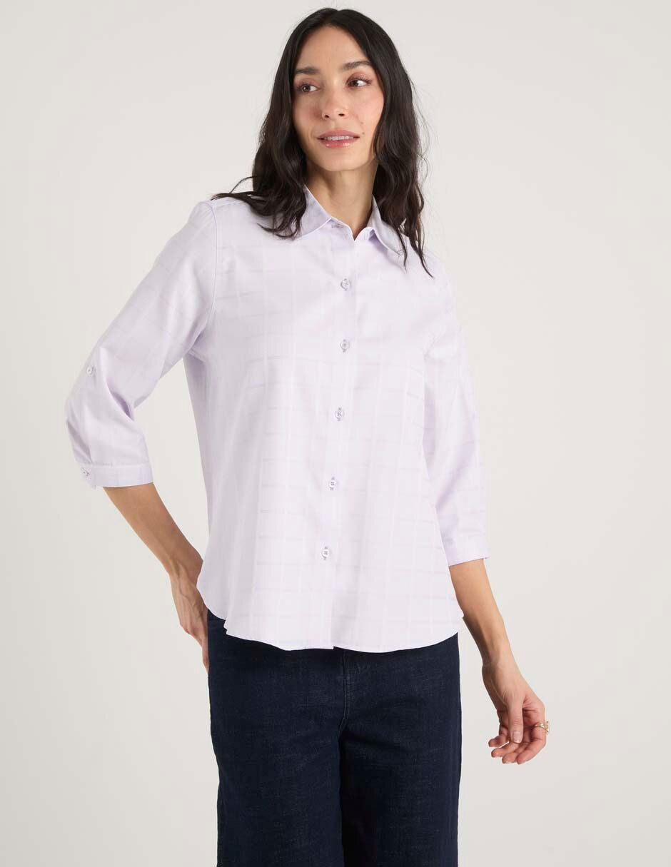 Blusa camisera manga 3/4 para mujer Blusa camisera manga 3/4 para mujer