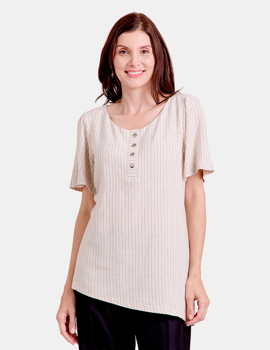Blusa manga corta para mujer