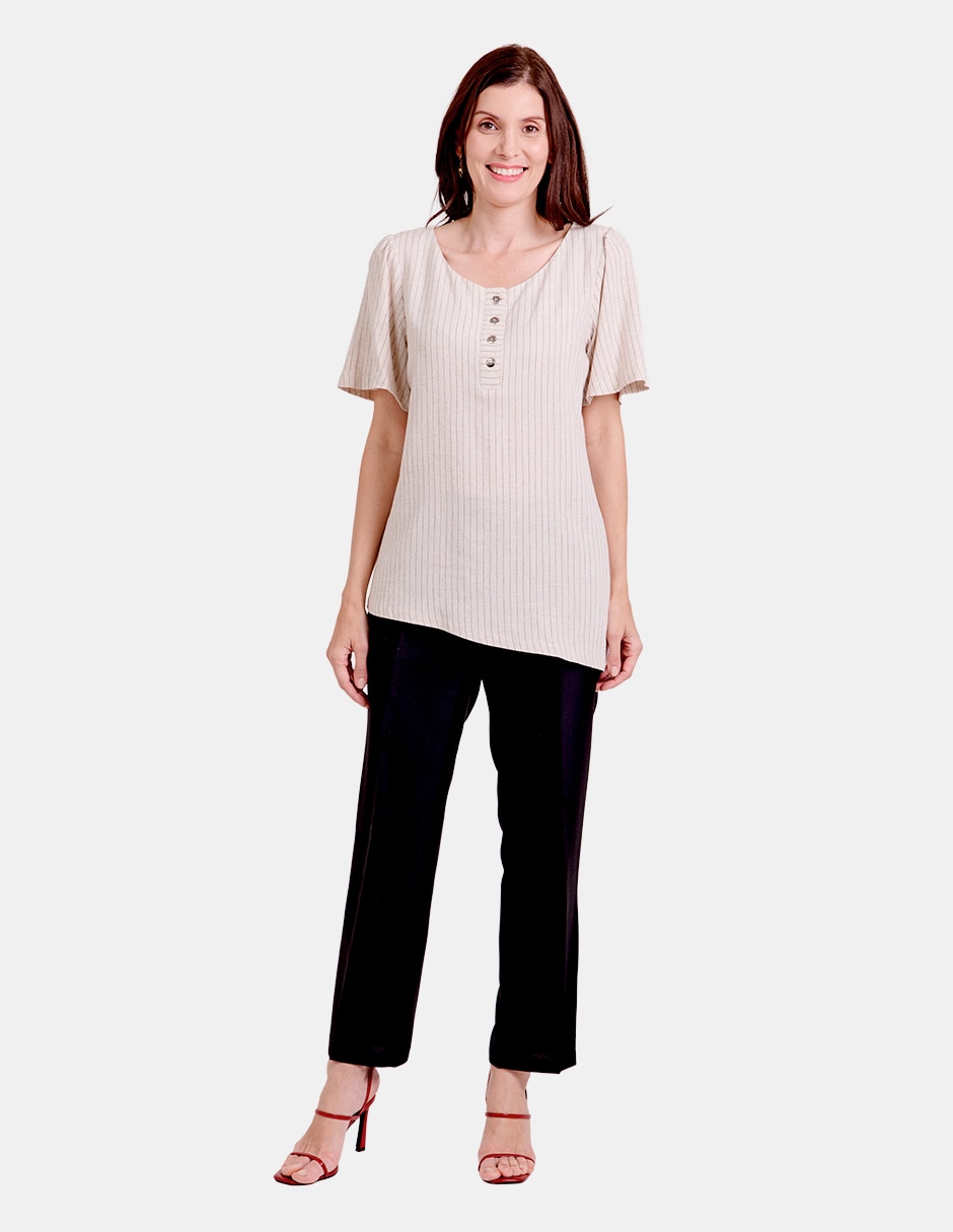 Blusa manga corta para mujer