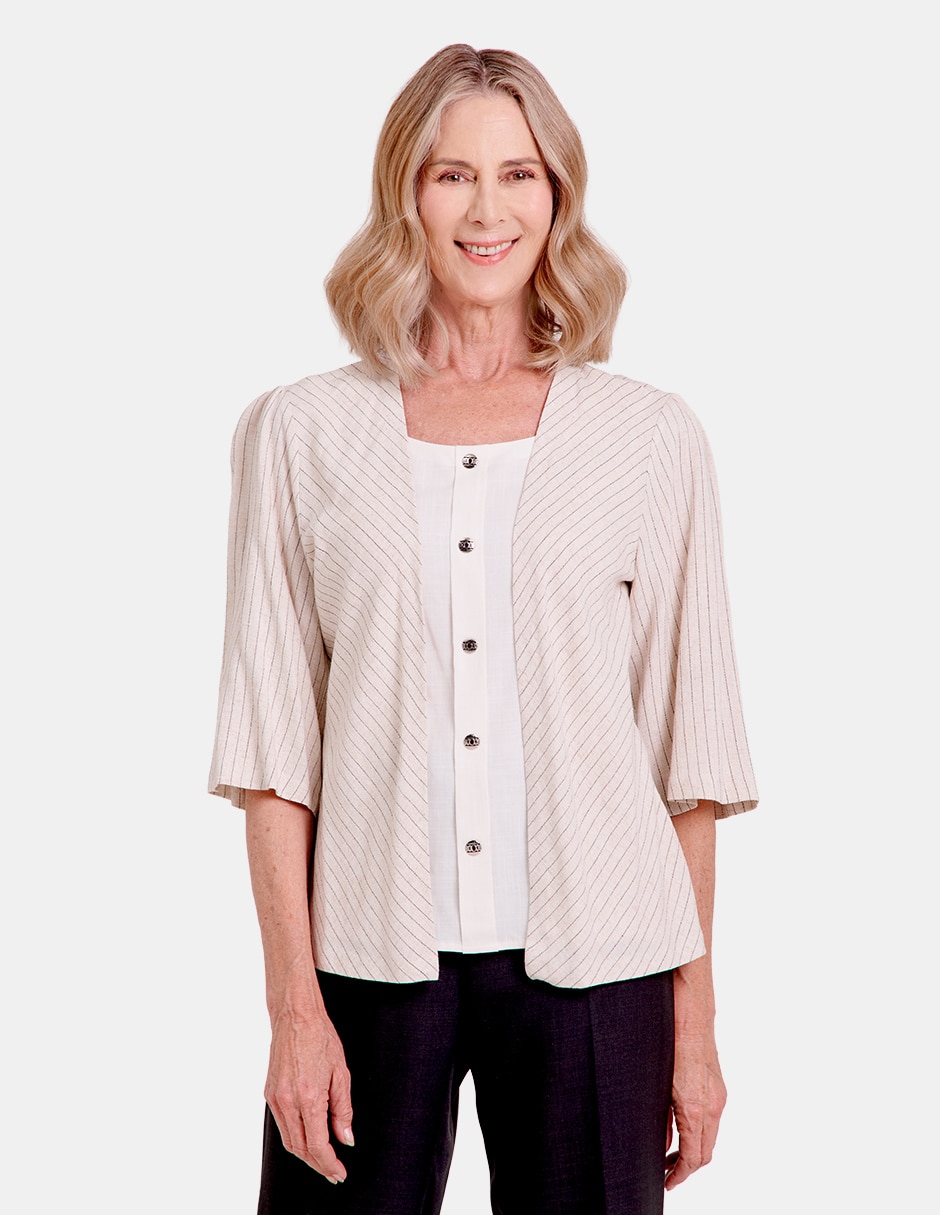 Blusa manga 3/4 para mujer Blusa manga 3/4 para mujer