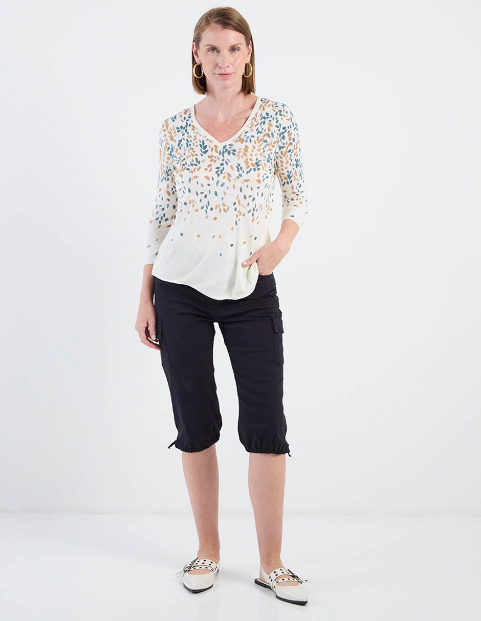 Blusa manga 3/4 para mujer