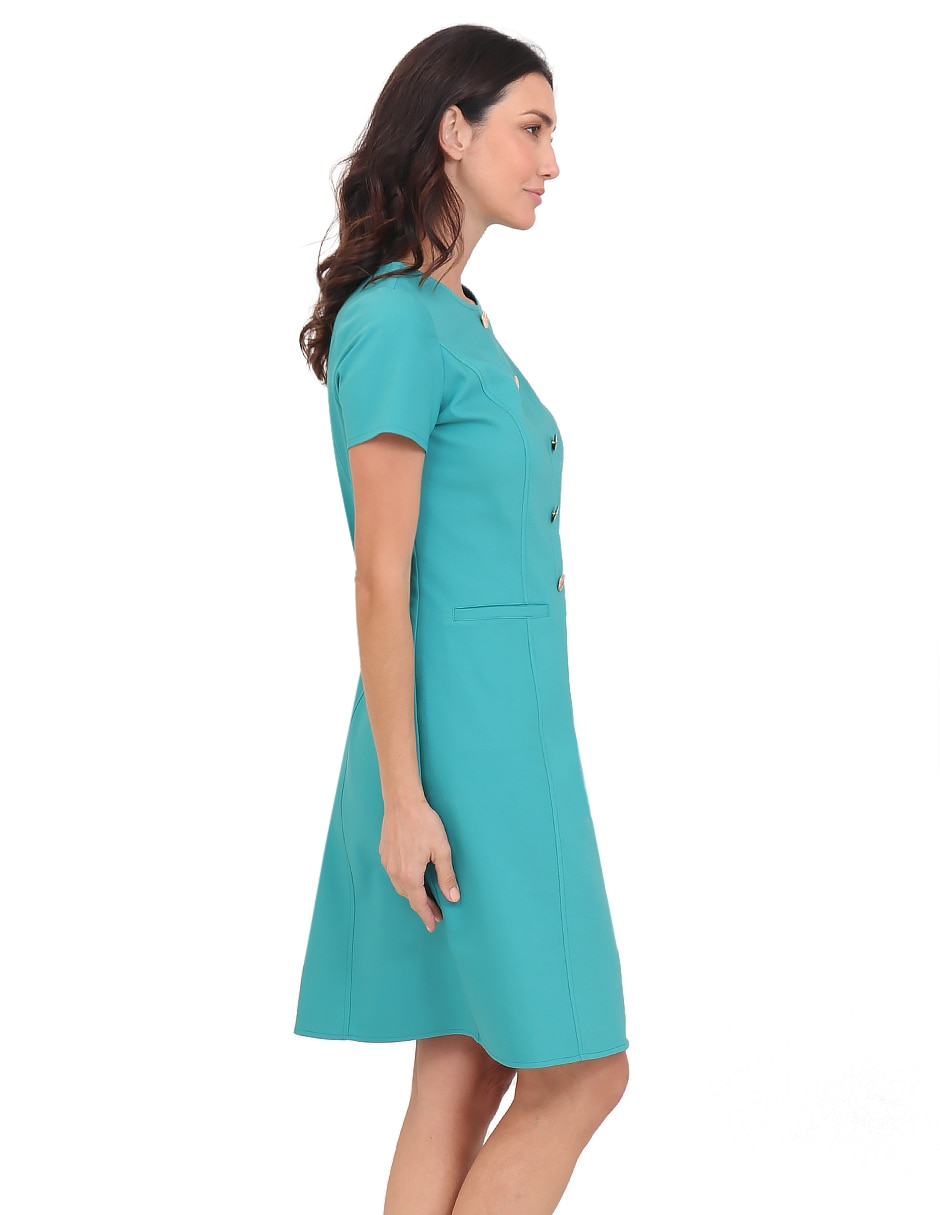 Vestido 3/4 formal duplan para mujer