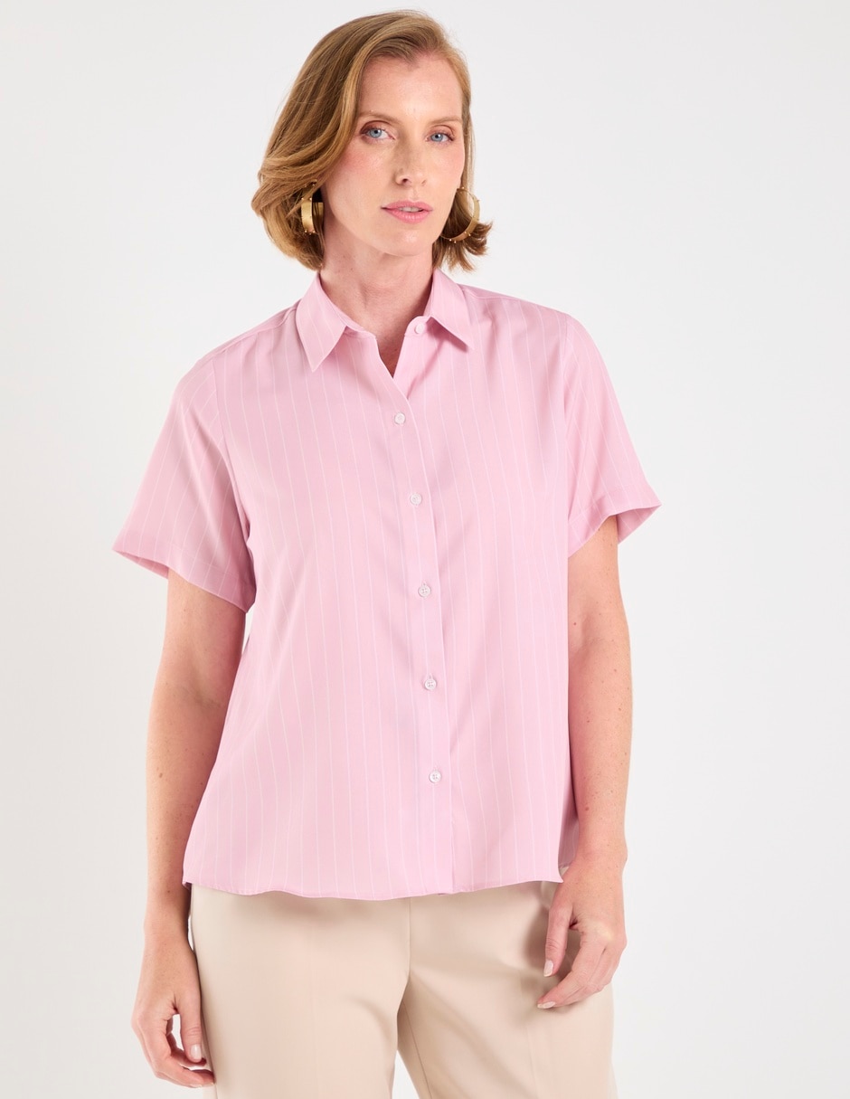 Blusa manga corta para mujer