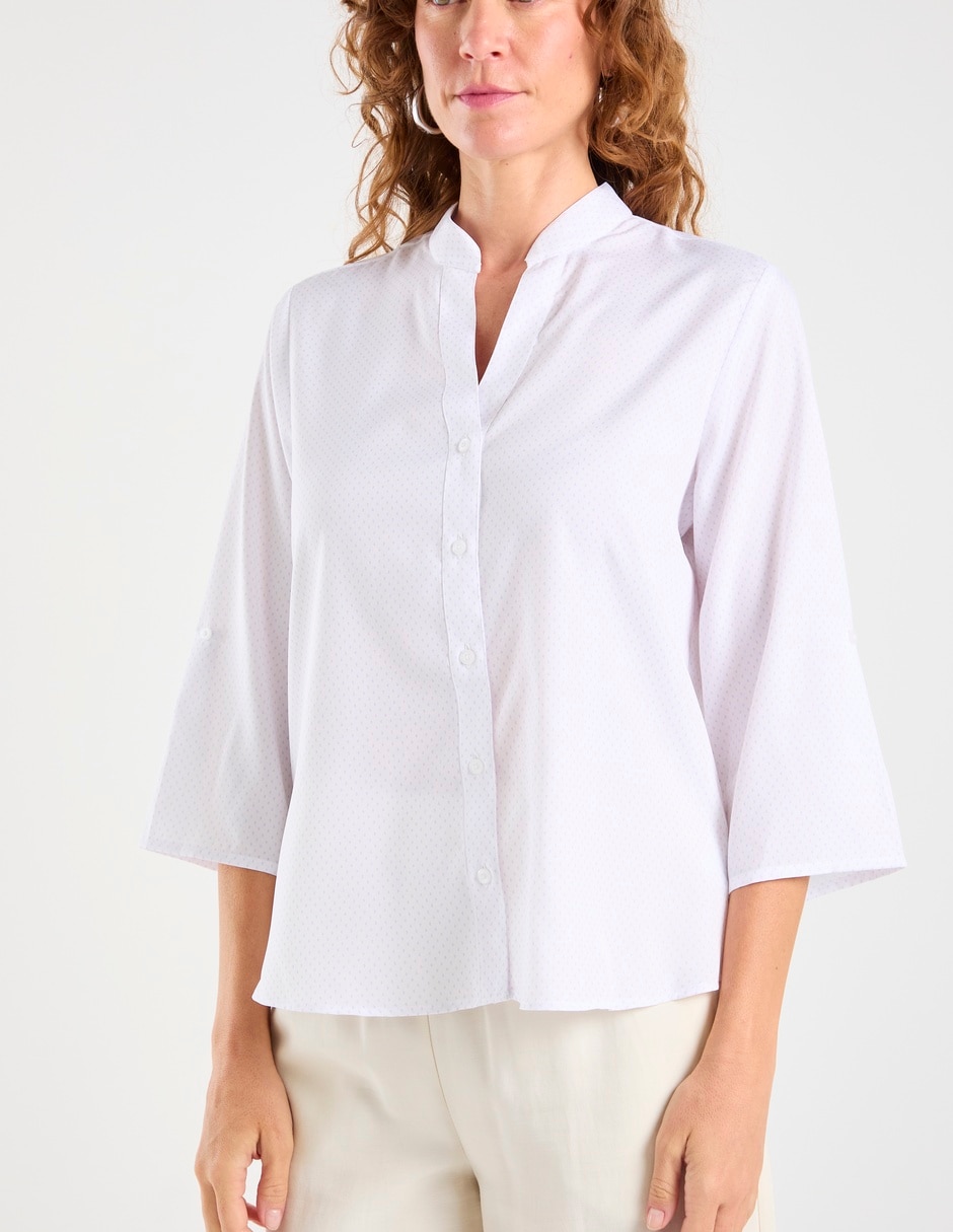 Blusa camisera manga 3/4 para mujer 3