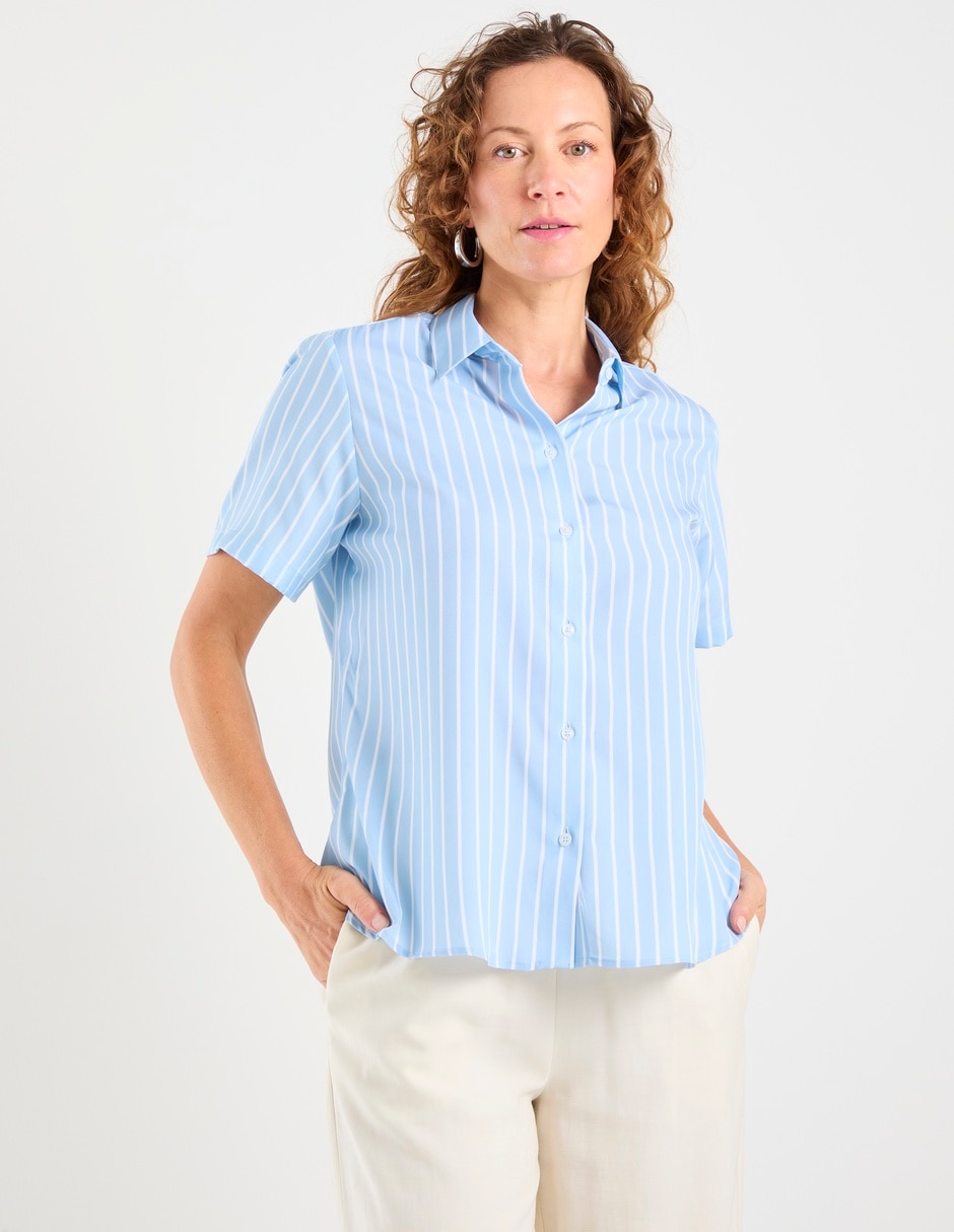 Blusa manga corta para mujer