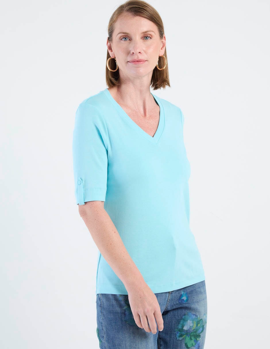 Blusa manga corta para mujer