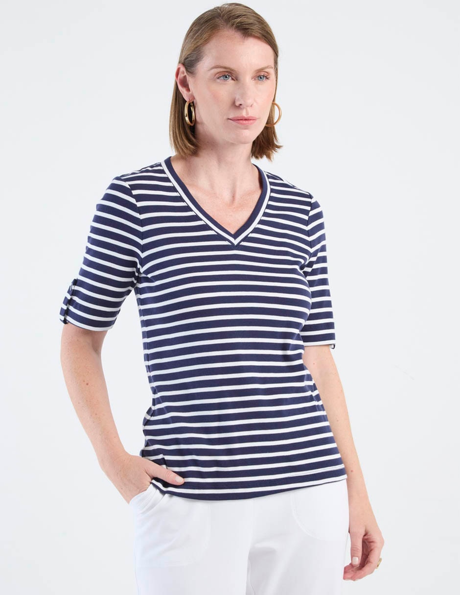 Blusa manga corta para mujer