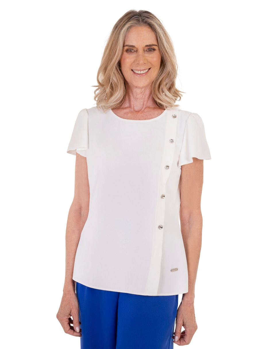 Blusa manga corta para mujer