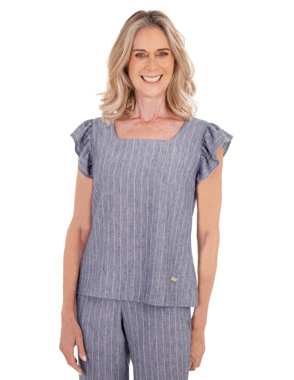 Blusa manga corta para mujer