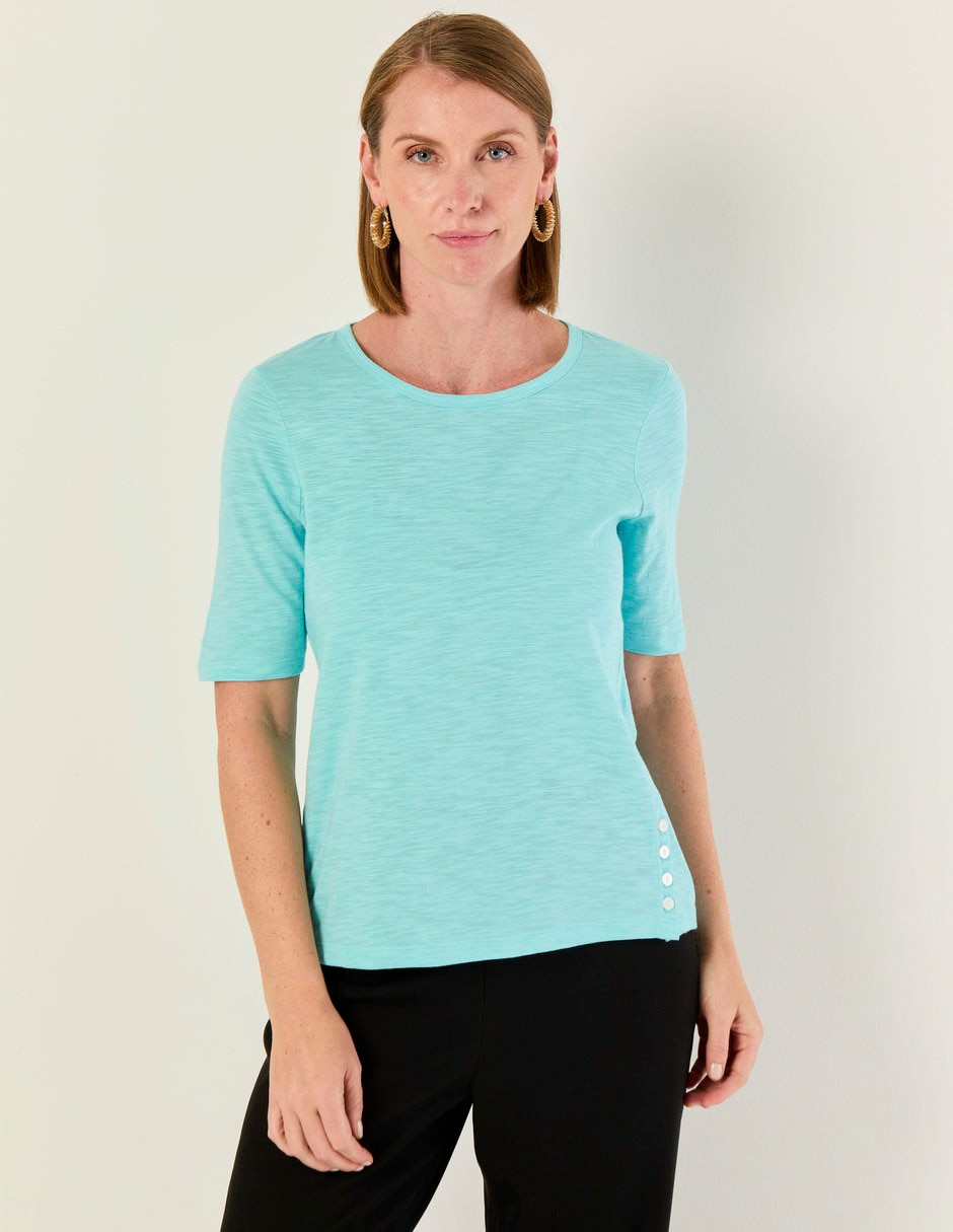 Blusa manga corta para mujer