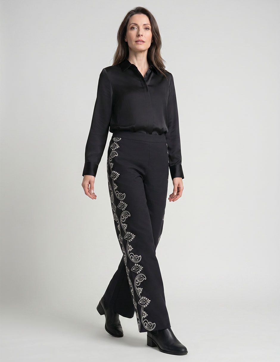 Pantalón de vestir wide leg para mujer 3