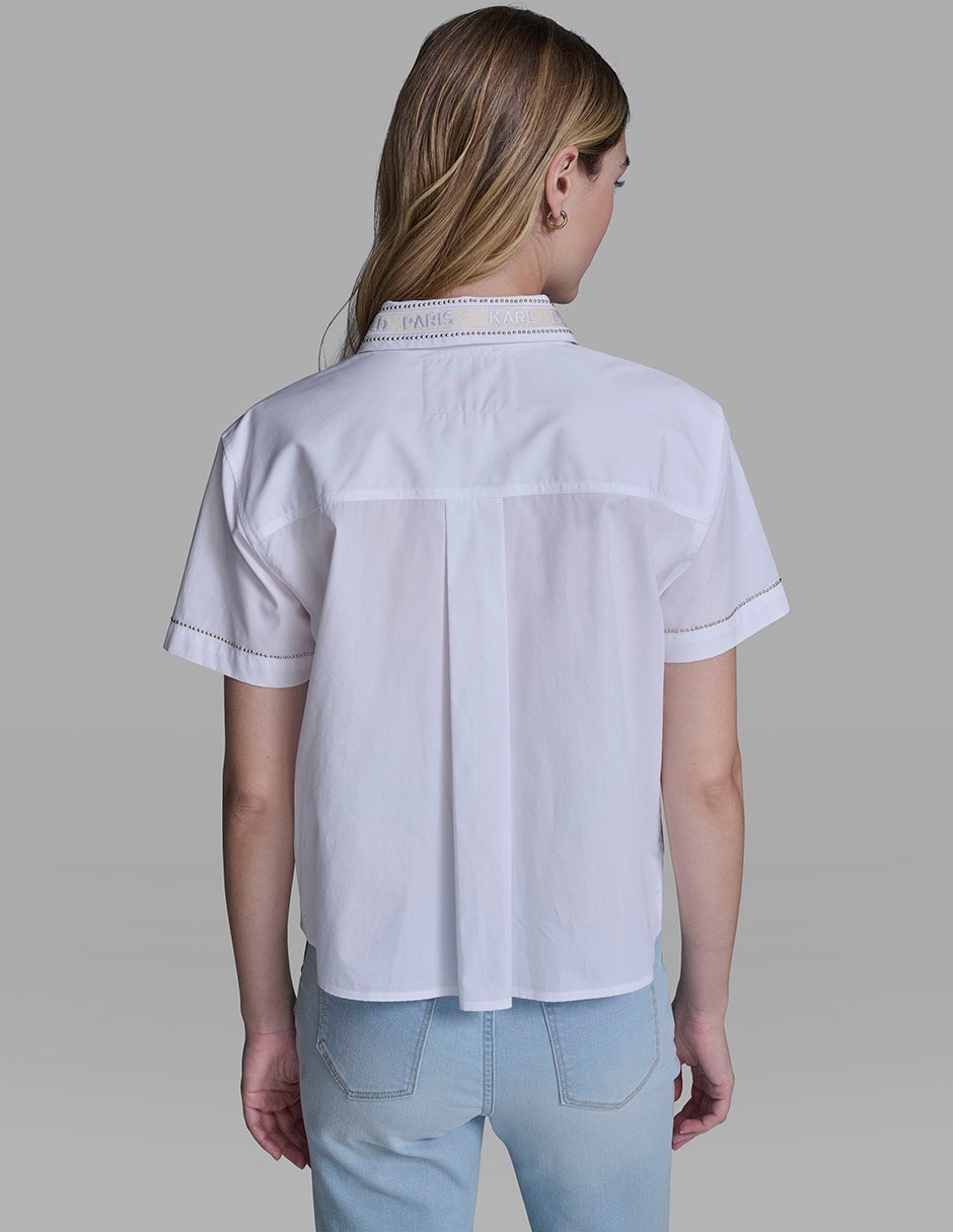 Blusa manga corta para mujer 7