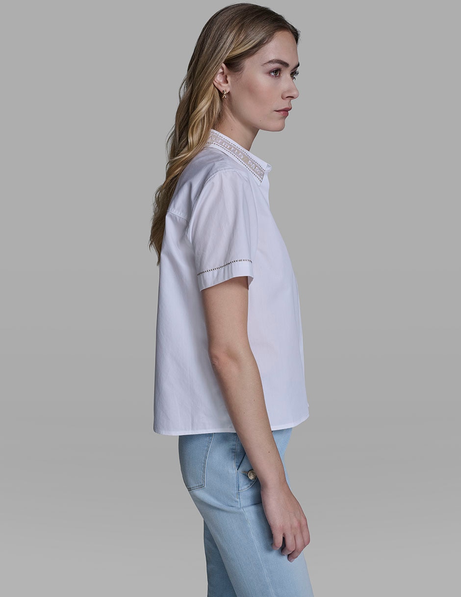 Blusa manga corta para mujer 8