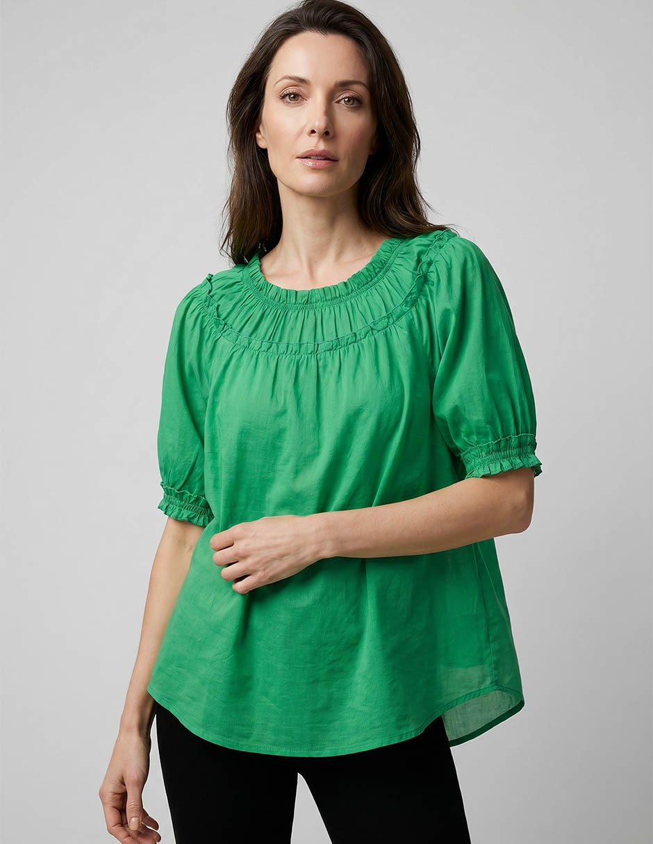 Blusa manga corta para mujer