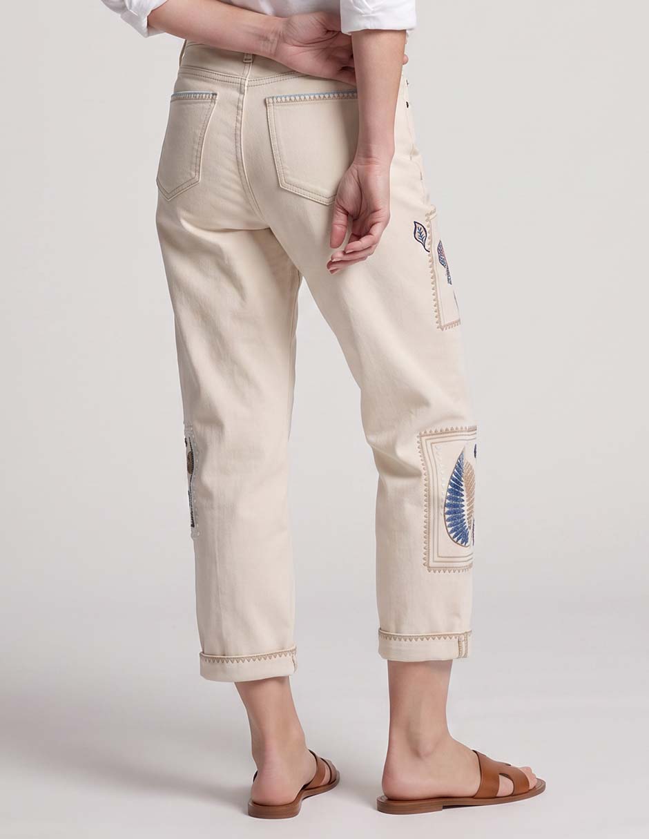 Jeans capri boyfriend para mujer 2