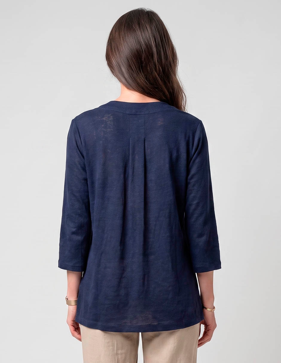 Blusa Chico's manga 3/4 para mujer