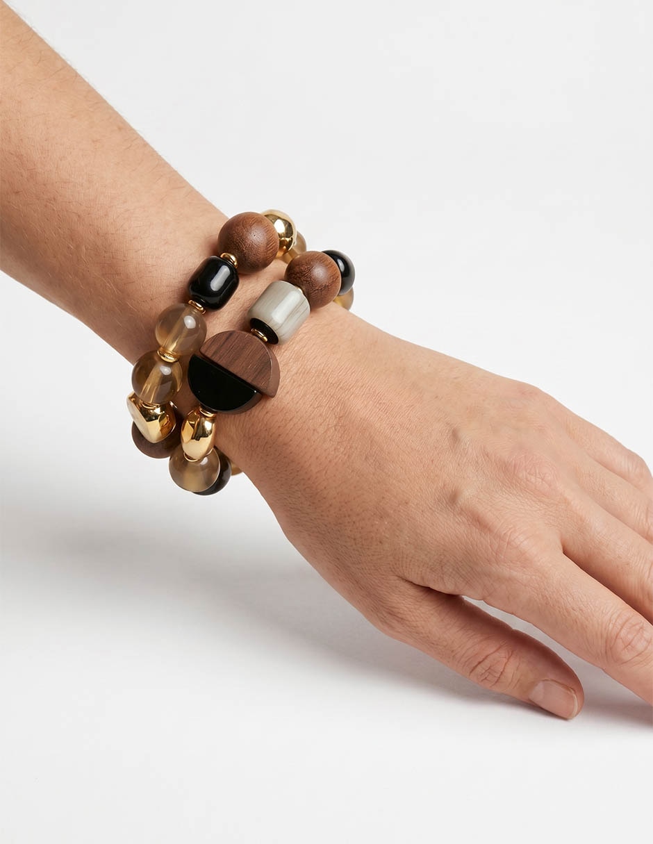 Set de pulsera con acabado pulido