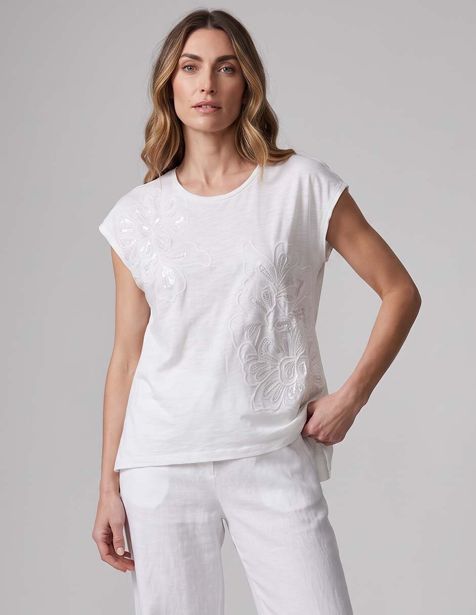BLUSA CHICO'S 570413374 LISO REGULAR