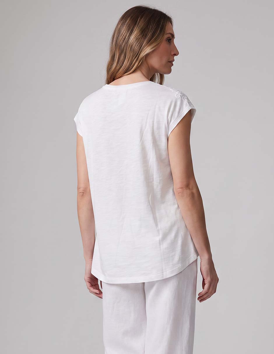 Blusa manga corta para mujer
