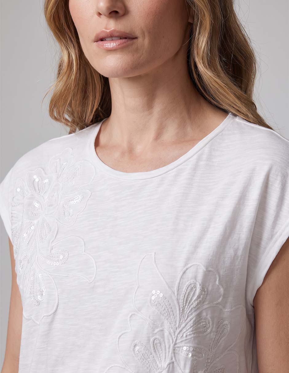 Blusa manga corta para mujer