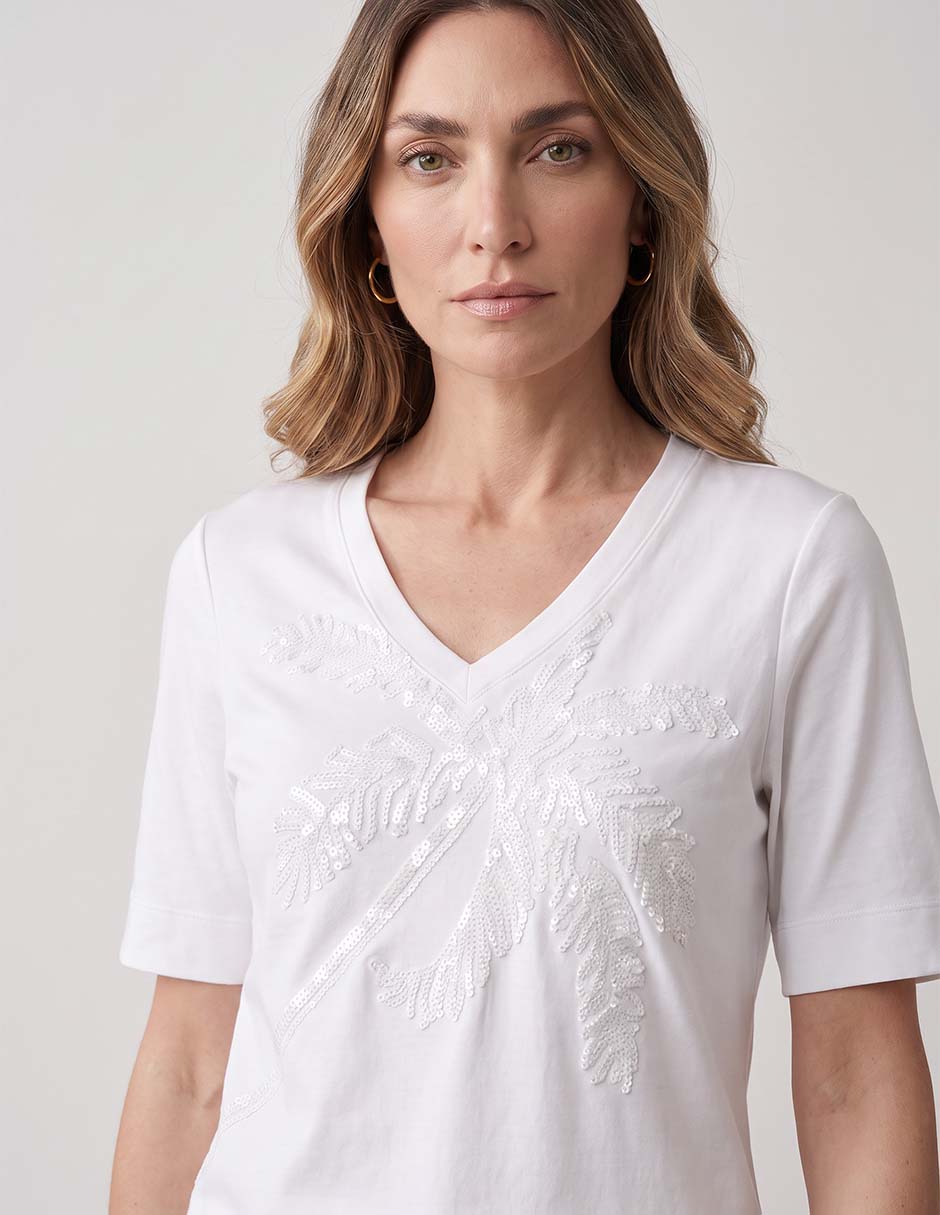Blusa manga corta para mujer 3