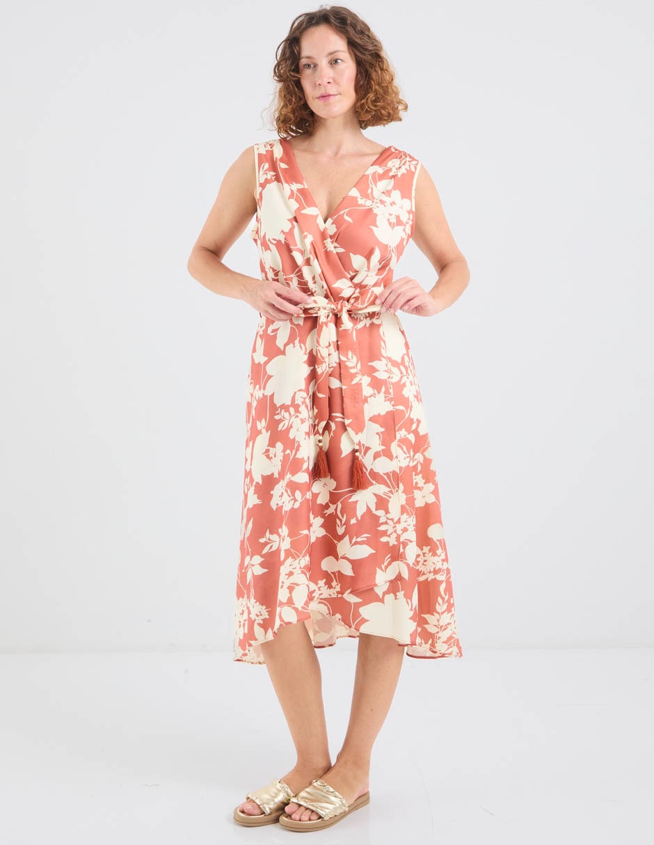 Vestido 3/4 casual lorenza blau rumba para mujer 2