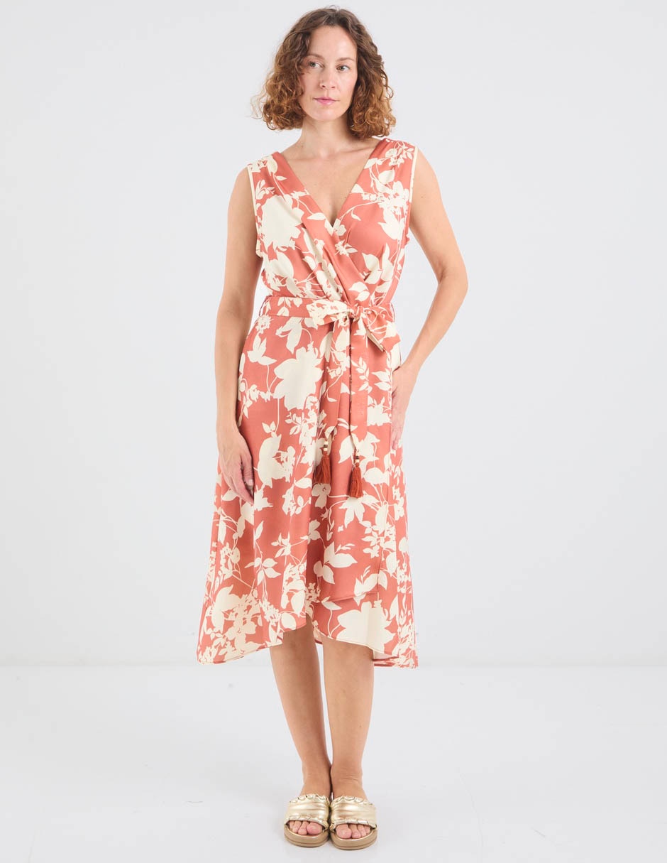 Vestido 3/4 casual lorenza blau rumba para mujer 3