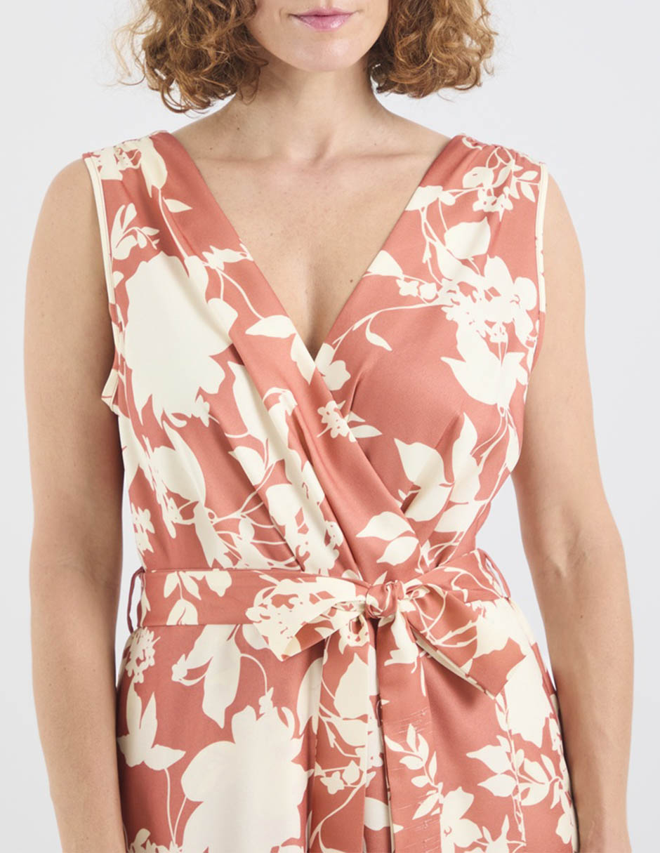 Vestido 3/4 casual lorenza blau rumba para mujer 4