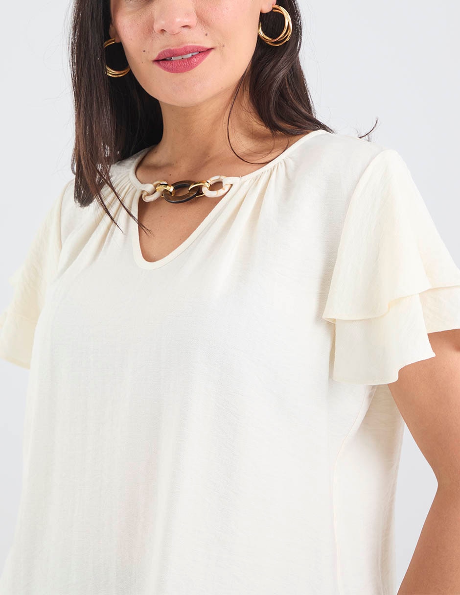 Blusa manga corta para mujer 3