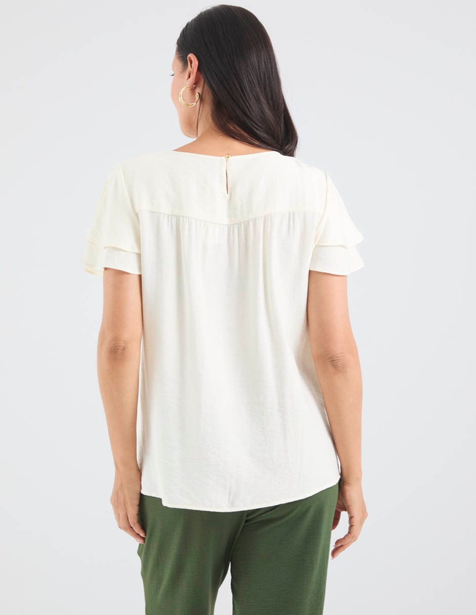 Blusa manga corta para mujer 4