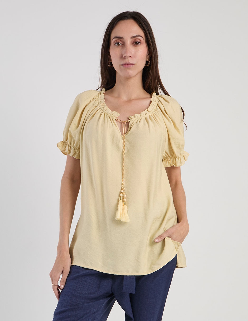 Blusa manga corta para mujer 7