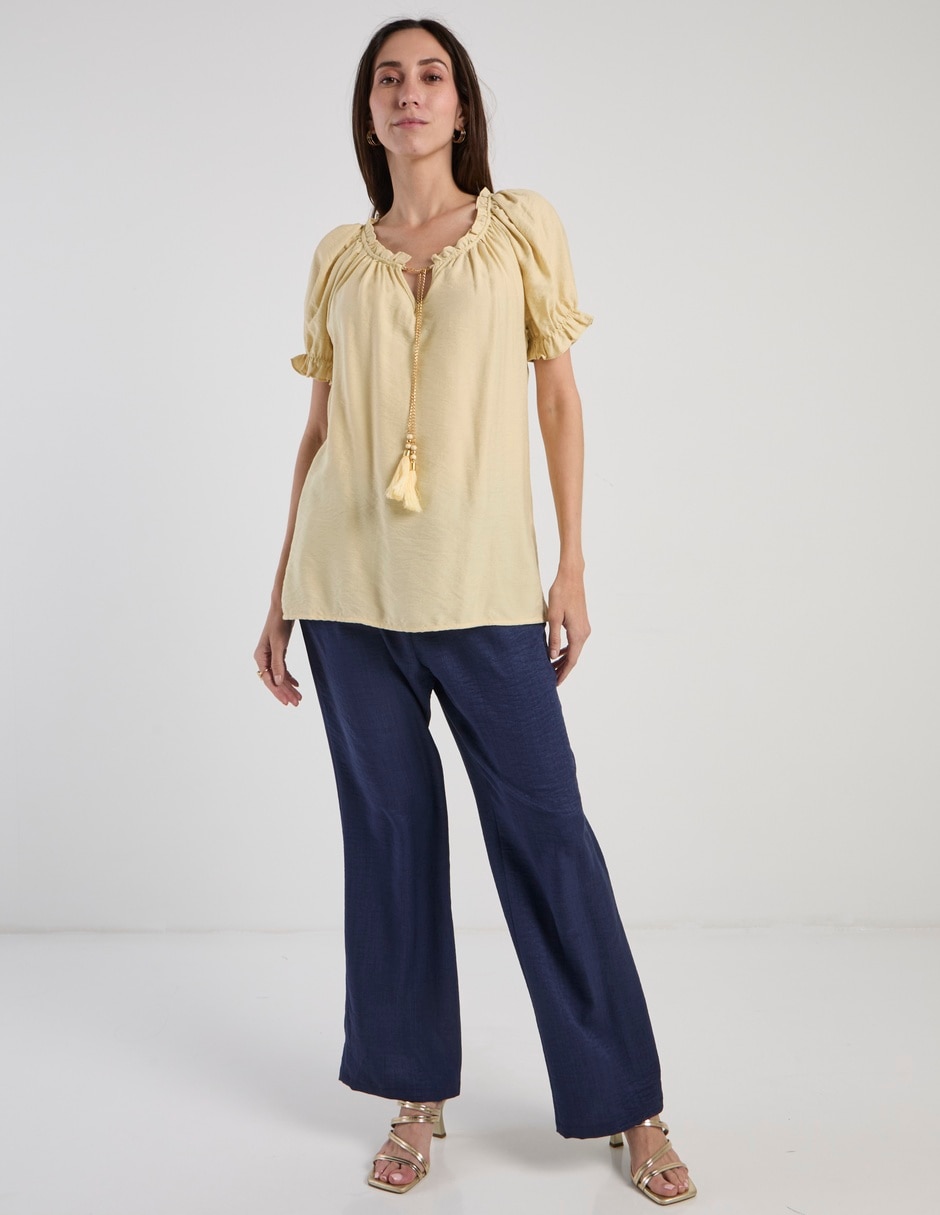 Blusa manga corta para mujer 8
