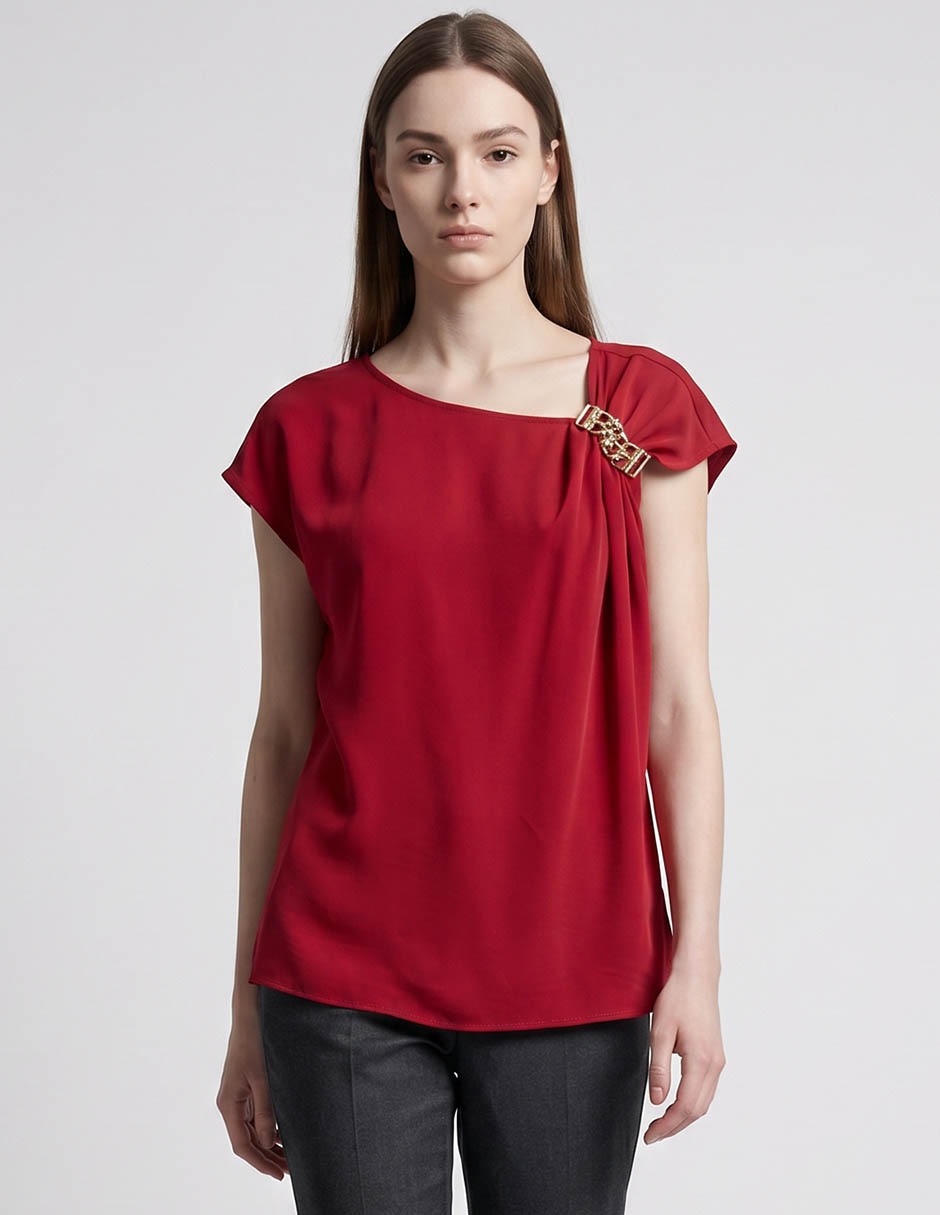 Blusa manga corta para mujer