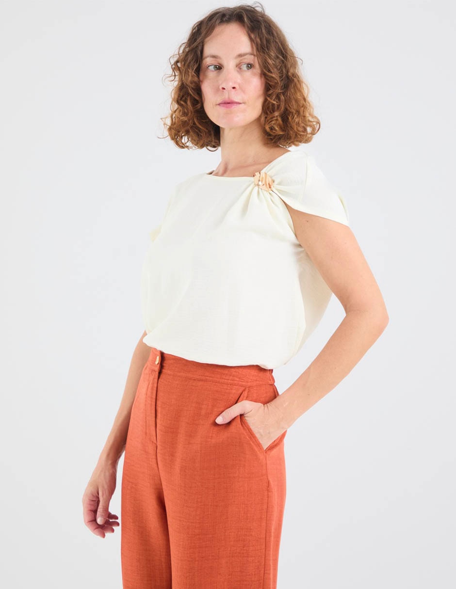 Blusa lorenza blau manga corta para mujer 2