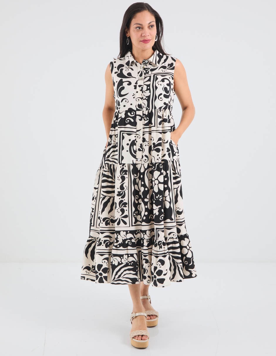 Vestido 3/4 casual lorenza blau flamenco para mujer 3