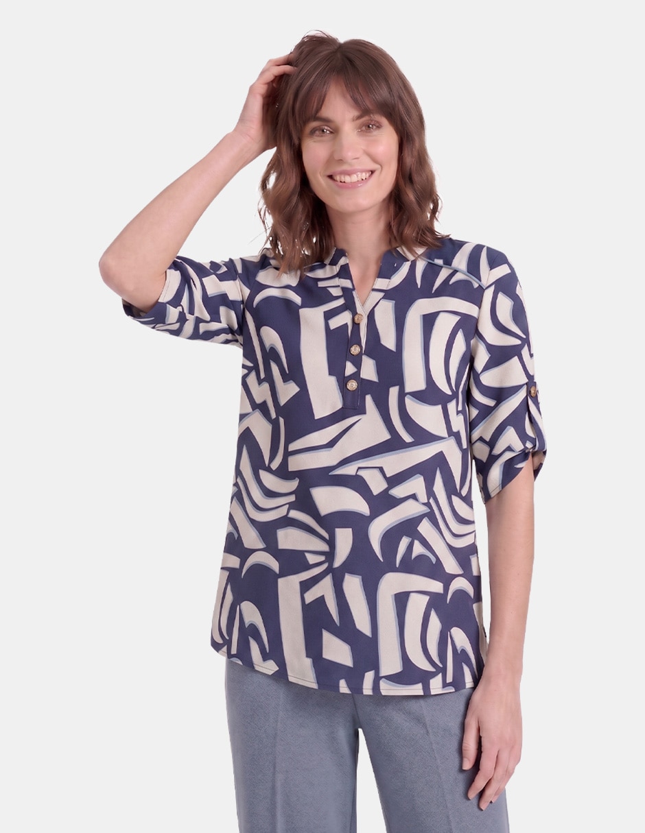 Blusa manga 3/4 para mujer
