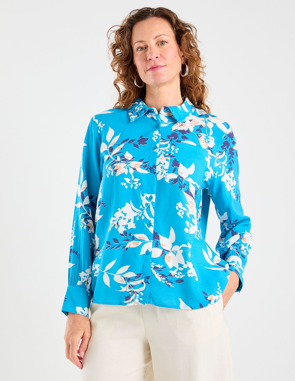 Blusa manga larga para mujer