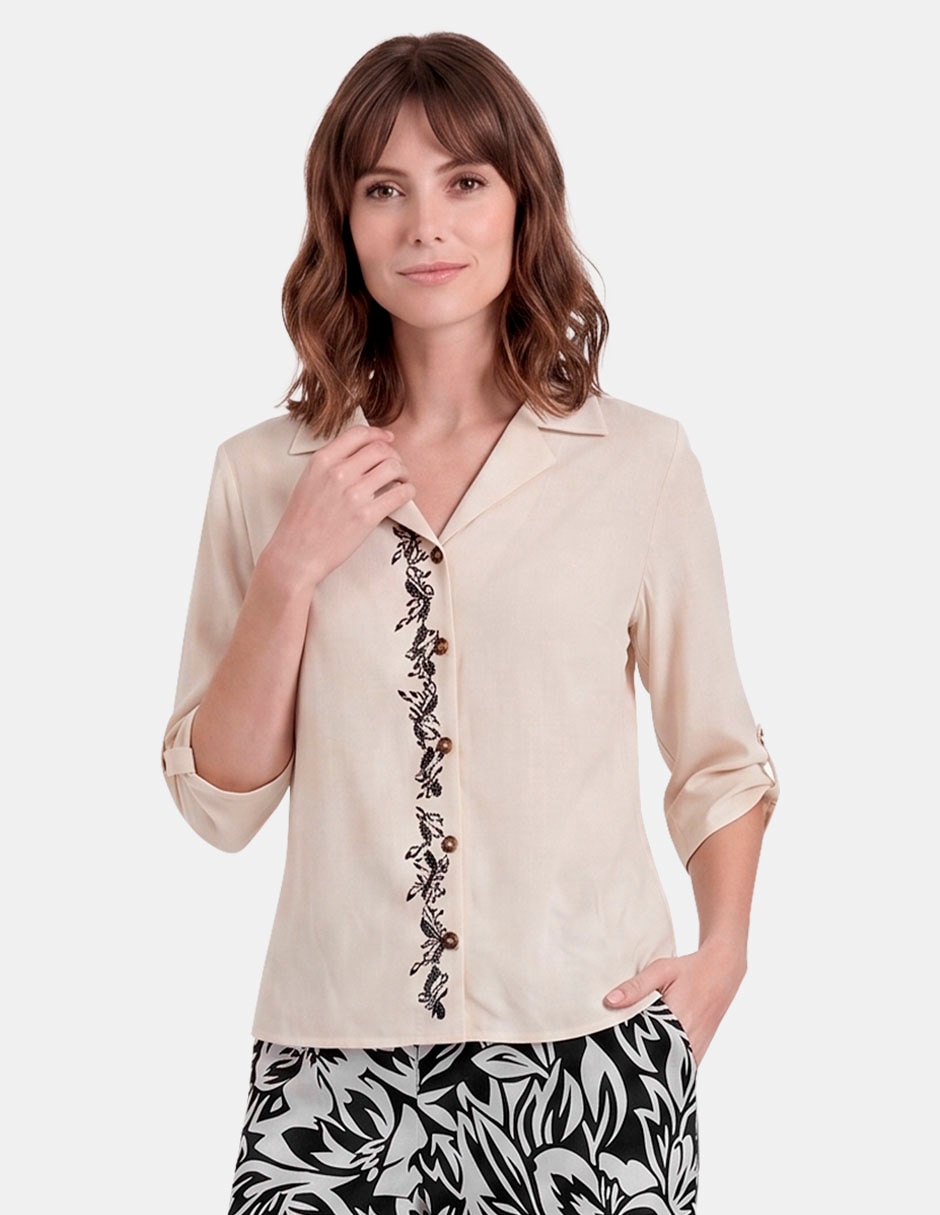 Blusa manga 3/4 para mujer Blusa manga 3/4 para mujer