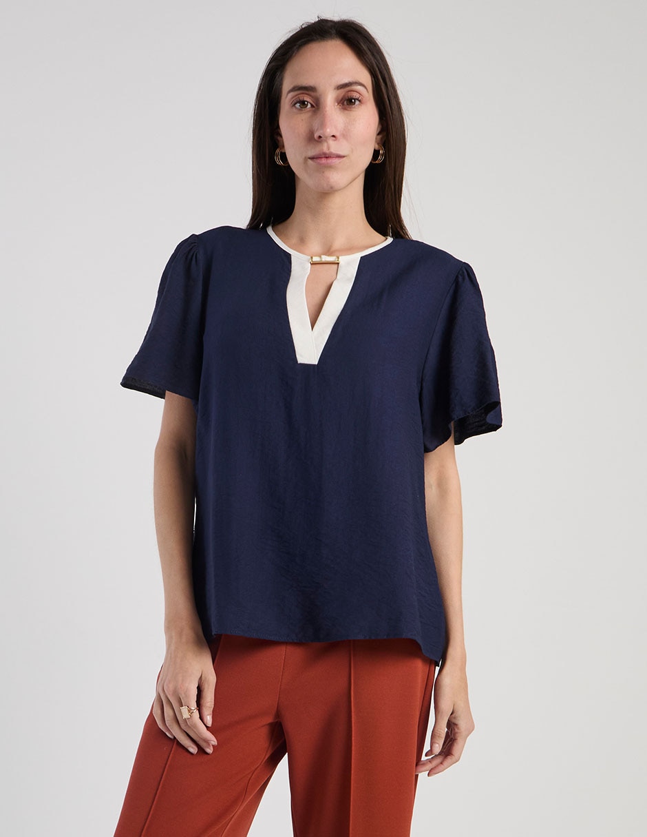 Blusa manga corta para mujer 7