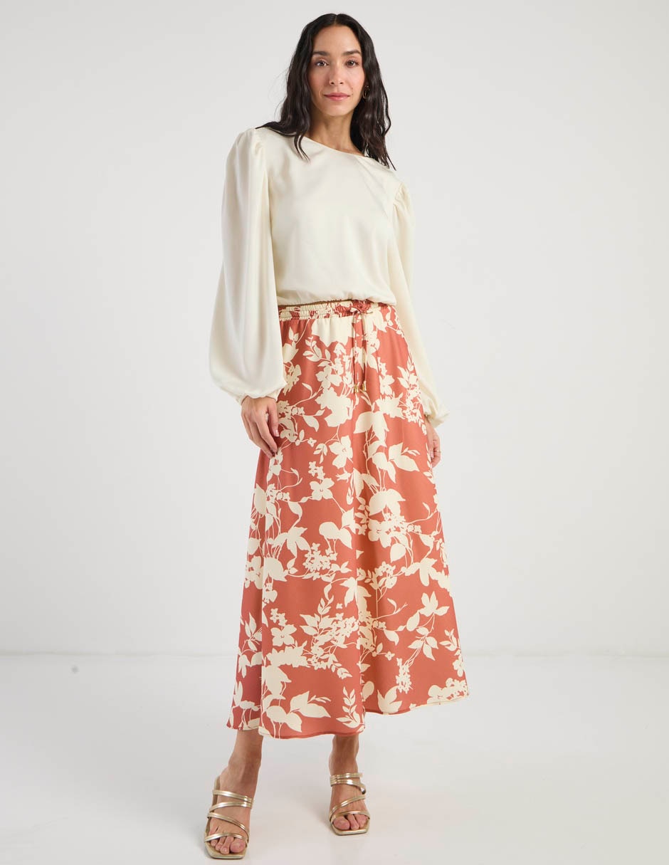 Falda crop Lorenza Blau a la cintura