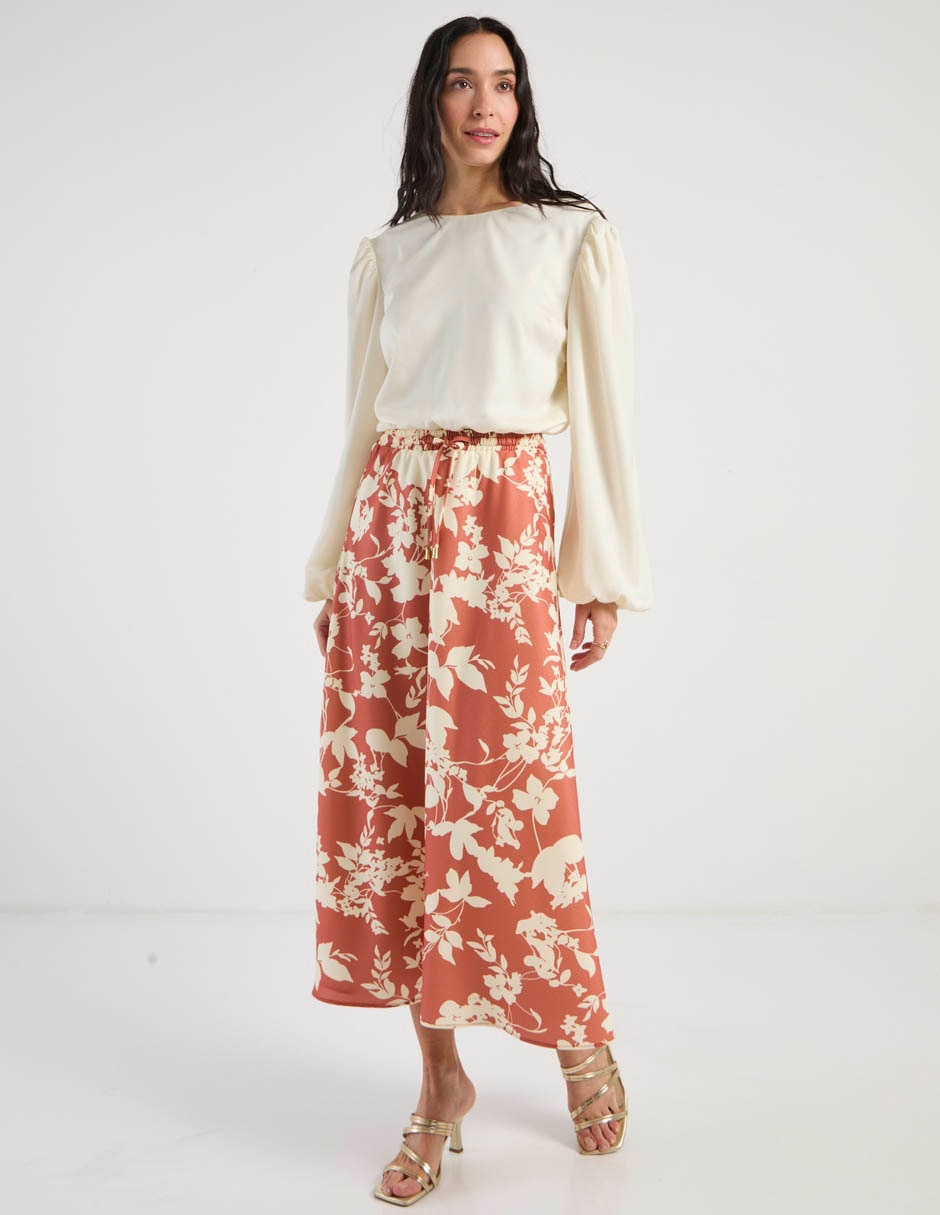 Falda crop a la cintura