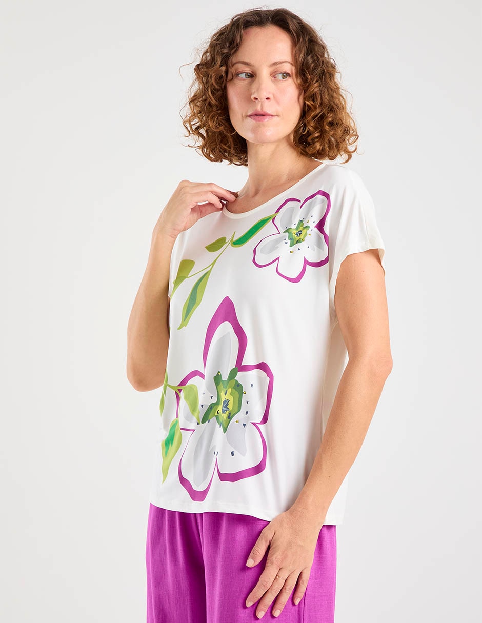 Blusa manga corta para mujer
