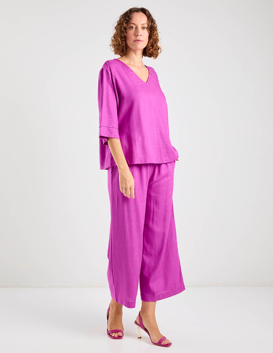 Blusa manga al codo para mujer 3