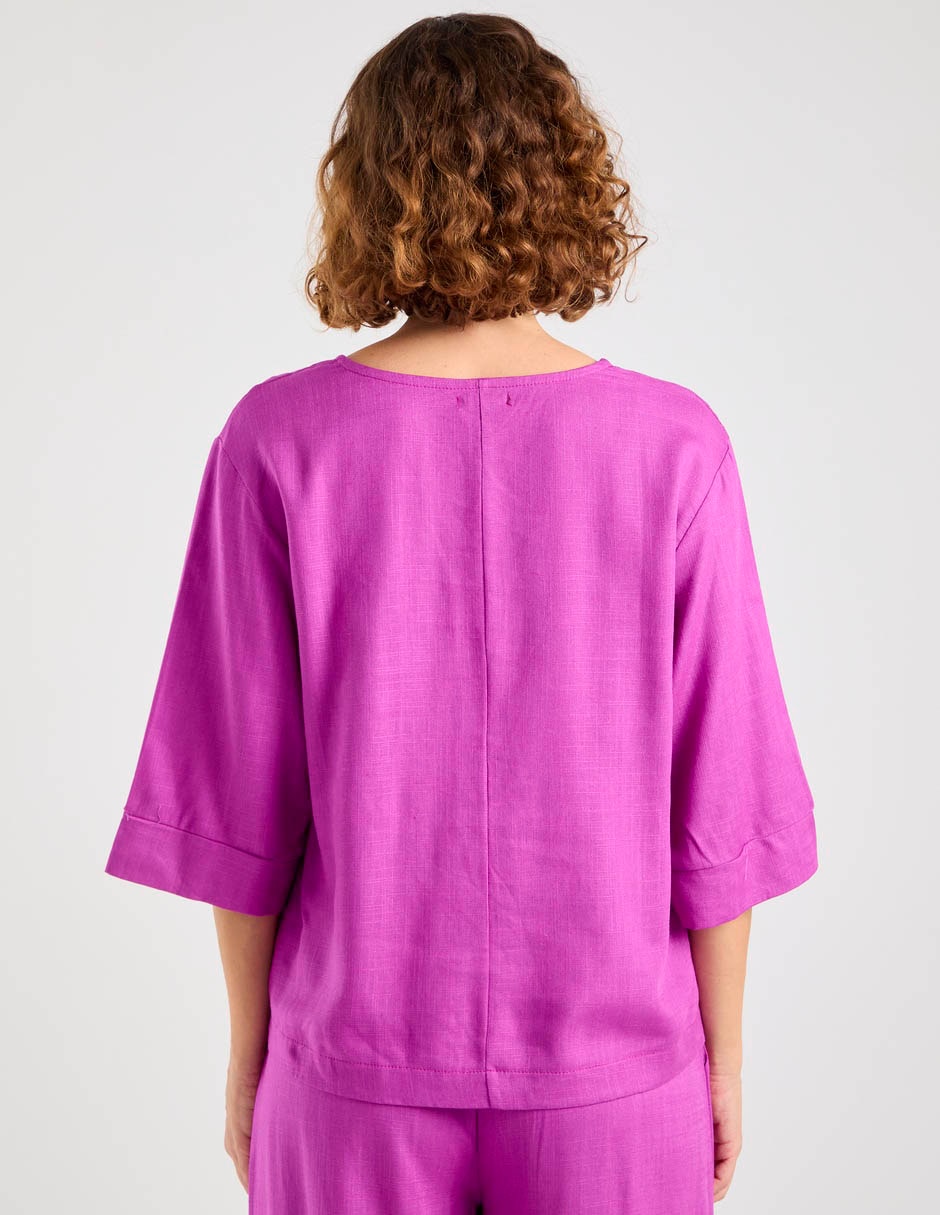Blusa manga al codo para mujer 6